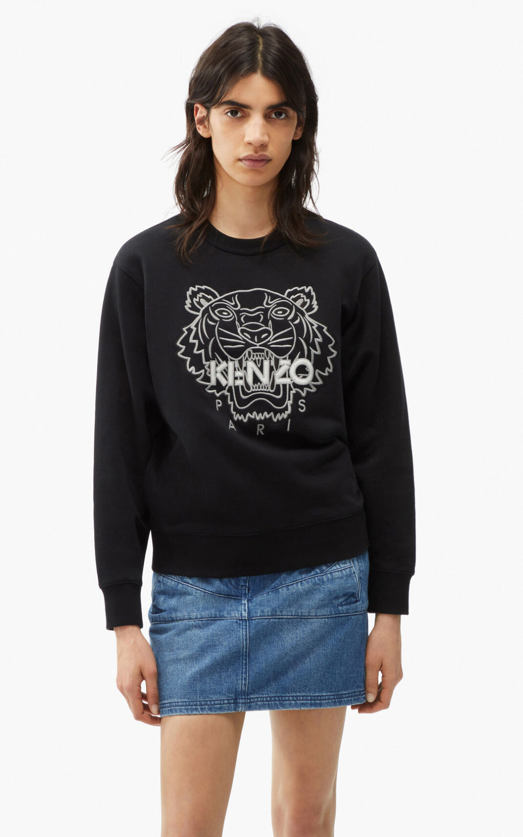 Sudadera Kenzo Tiger Mujer Negras FYT793015